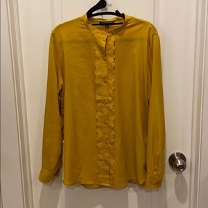 Mustard Frilled Dress Top